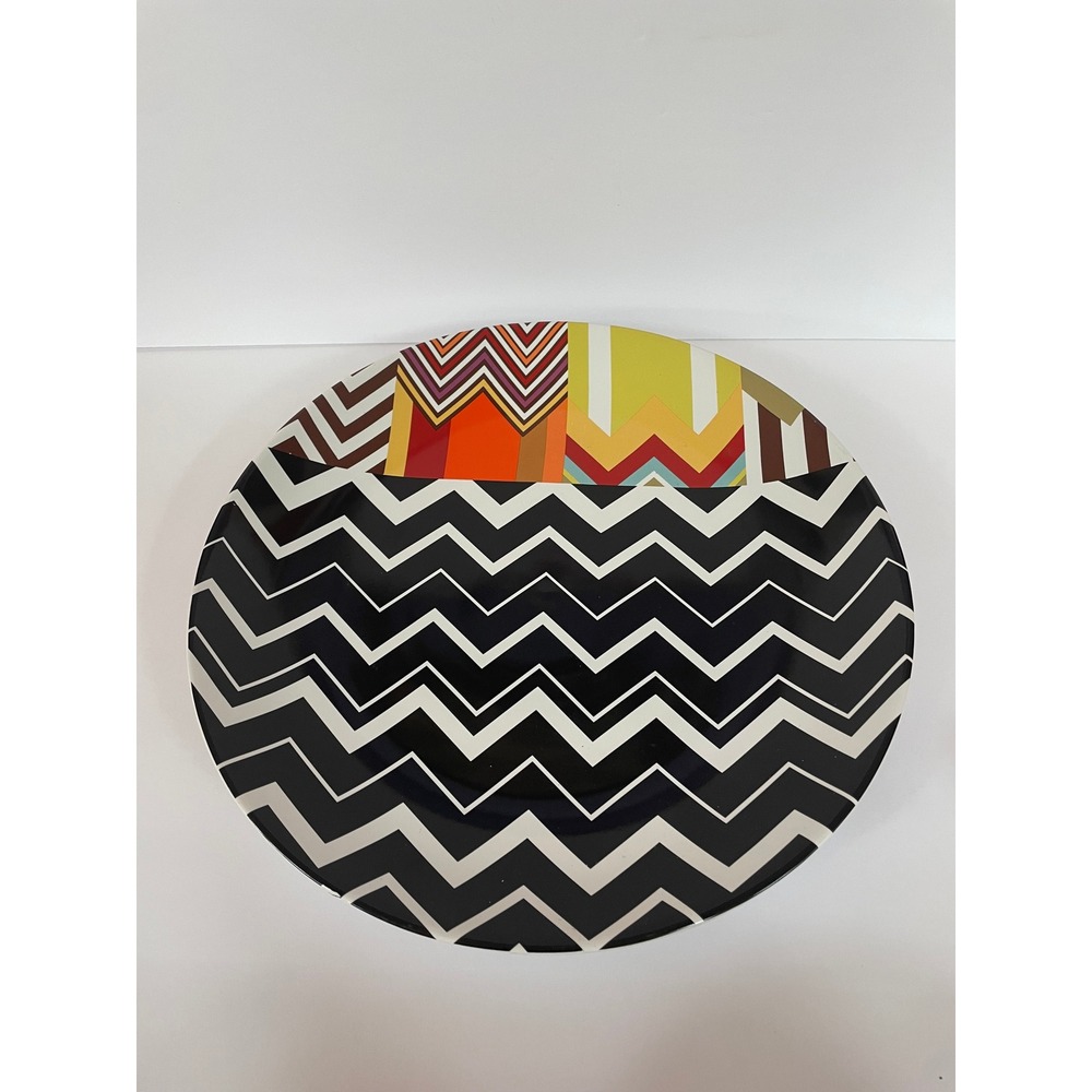 Missoni for Target Stoneware Platter Zigzag Chevron Multi-Color Wall Decor 14"